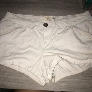 White cargo shorts